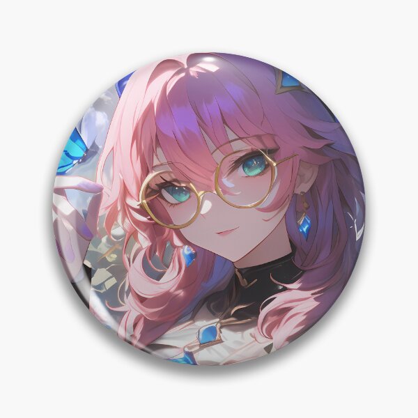 Item preview, Dori Genshin Impact Cute Glasses Butterfly Blue Sparkle designed and sold by Tokyonomad.
