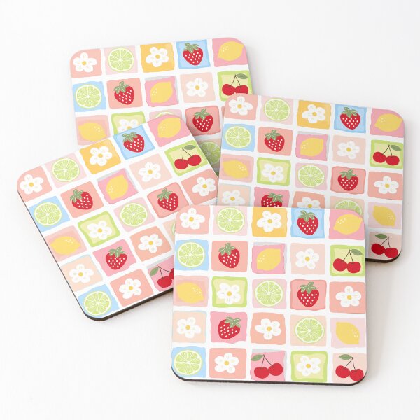 Item preview, Lemon Cherry Lime Strawberry Seamless Pattern, Cute Pink Patchwork Design, Floral Strawberry Print, Kawaii Summer Fruit Pattern, Fabric Digital Paper, Scrapbook Background designed and sold by FRH Design ⭐⭐⭐⭐⭐.