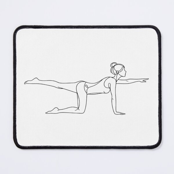 Item preview, Bird Dog Yoga Pose One Line Art designed and sold by BlairWynne.