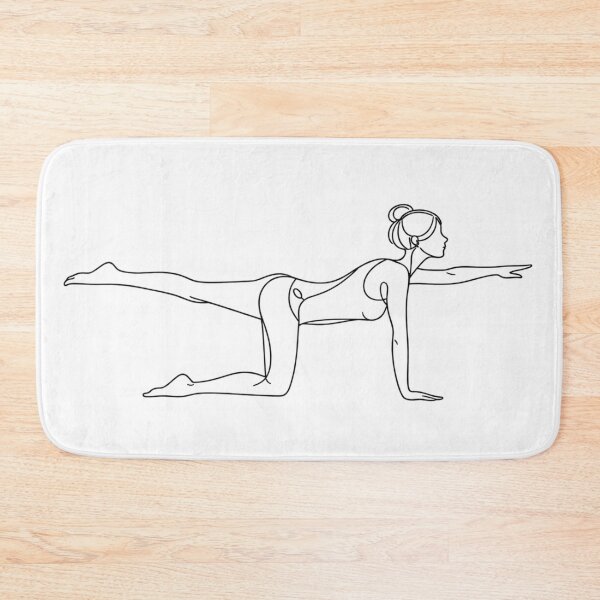 Item preview, Bird Dog Yoga Pose One Line Art designed and sold by BlairWynne.