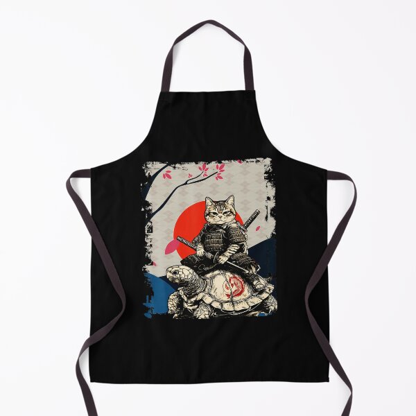Item preview, Samurai Cat Riding Turtle Japanese Style Vintage Warrior designed and sold by titanlevi.