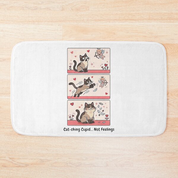 Item preview, Cat-ching Cupid Not Feelings – Funny Anti Valentine Cat Meme Comic Cute Cat Design designed and sold by aiqdelicia.