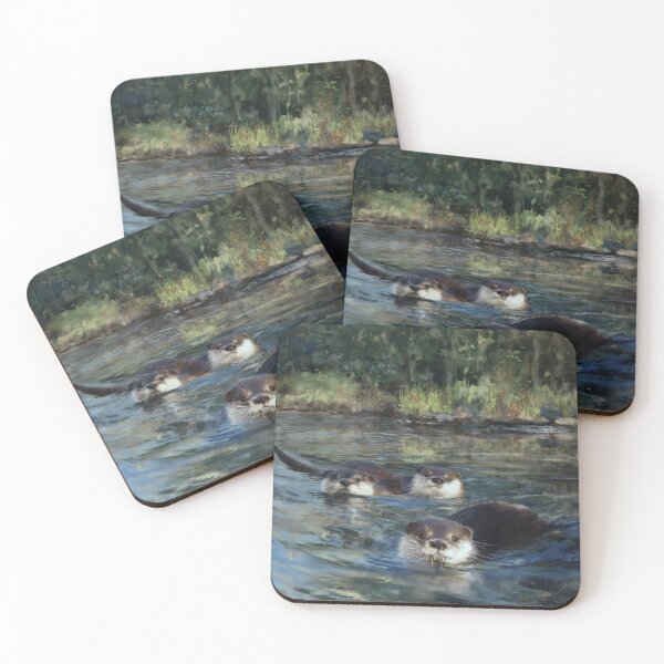 Item preview, Otters Swimming designed and sold by DefNoiz.