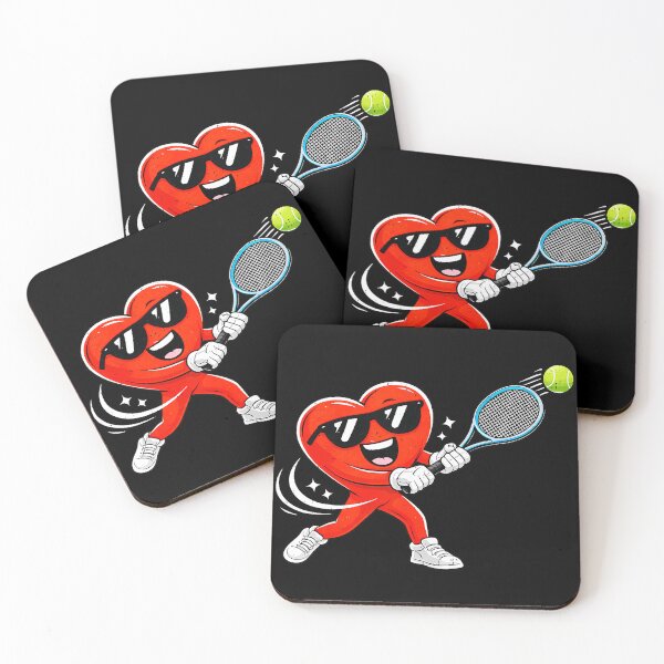 Item preview, Tennis Heart Character Funny Valentine Sports Love designed and sold by WayTBeenkenArt.