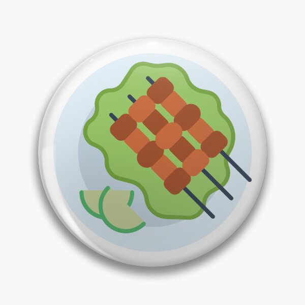 Item preview, Chicken Satay Skewers - Southeast Asian Grilled Sticker with Peanut Sauce designed and sold by Tr Creative Design.