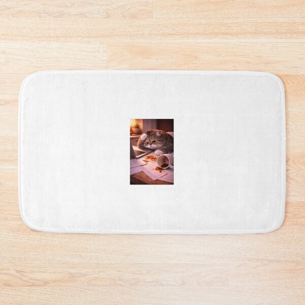 Item preview, Overwhelmed Cat with Spilled Coffee designed and sold by LovelyCatGalaxy.