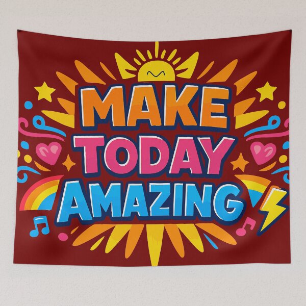 Item preview, Make Today Amazing – Vibrant Dopamine Aesthetic Quote designed and sold by Far Out Goods.
