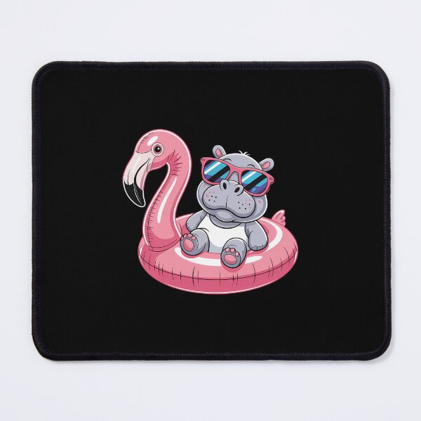 Item preview, Summer Hippo Pink Pool Party Hawaiian Summer Vacation designed and sold by papertaless.
