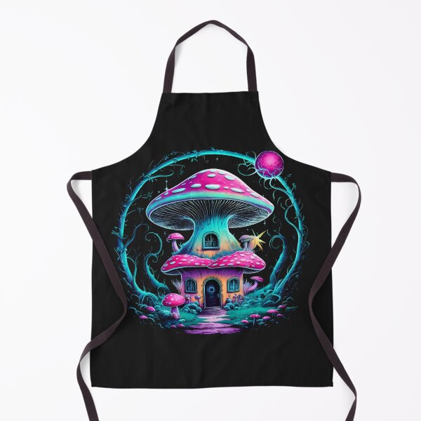 Item preview, Neon Mushroom Cottage nature village punk designed and sold by madevdine.