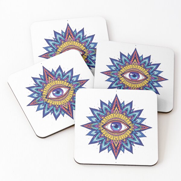 Item preview, Cosmic Third Eye Awakening – Psychedelic Spiritual Illustration designed and sold by catcurio.