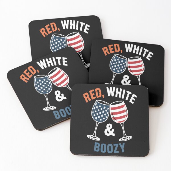 Item preview, Red Wine 4th of July wine Red White & Boozy Wine Glasses designed and sold by StuffNestie.
