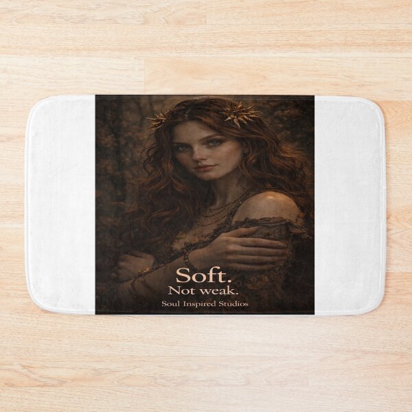 Item preview, Soft Not Weak – Empowering Feminine Art Print, Dark Feminine Wall Art, Mystical Woman Portrait, Self Love Quote Aesthetic designed and sold by SoulInspiredStudios.