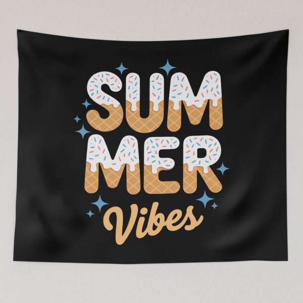Item preview, Summer Vibes Ice Cream Cone Waffle Cone designed and sold by papertaless.