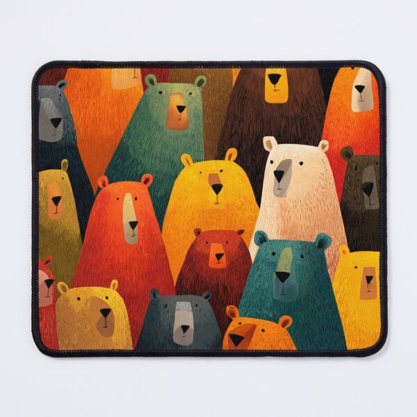 Item preview, Colorful Forest Bears Pattern designed and sold by GrinGalore.