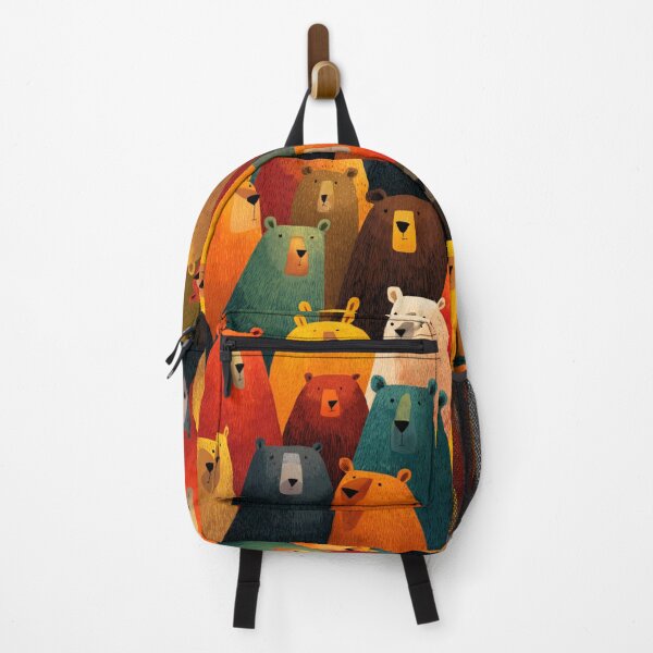 Item preview, Colorful Forest Bears Pattern designed and sold by GrinGalore.