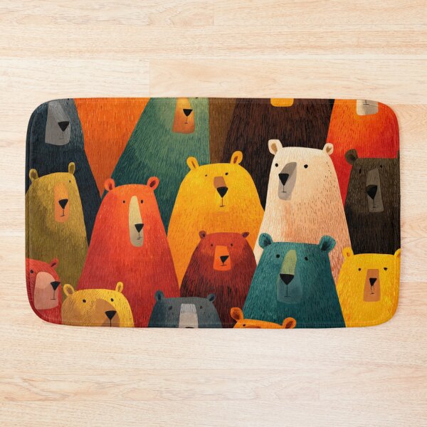 Item preview, Colorful Forest Bears Pattern designed and sold by GrinGalore.