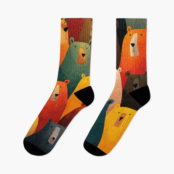 Item preview, Colorful Forest Bears Pattern designed and sold by GrinGalore.