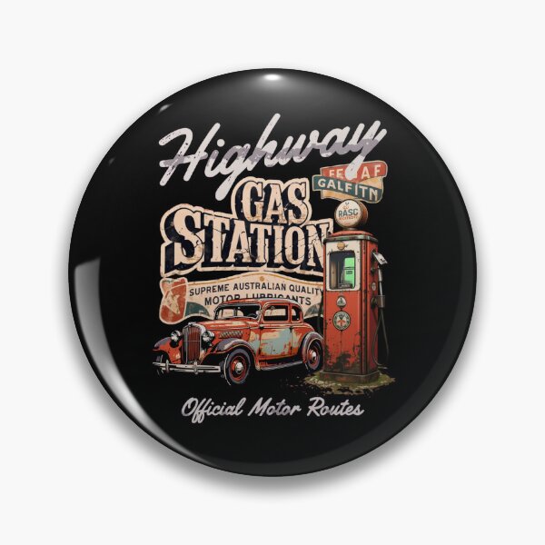 Item preview, vintage gas station - retro car - hot rod design - western americana - cowboy aesthetic - desert highway - rustic mechanic - petrol station art - old school automotive - frontier style designed and sold by JansenGS.