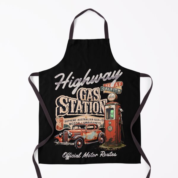 Item preview, vintage gas station - retro car - hot rod design - western americana - cowboy aesthetic - desert highway - rustic mechanic - petrol station art - old school automotive - frontier style designed and sold by JansenGS.