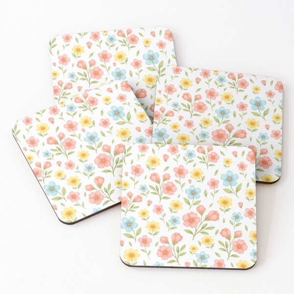 Item preview, Pastel Floral Pattern on Cream - Cute Spring Flower Design designed and sold by OneLook.