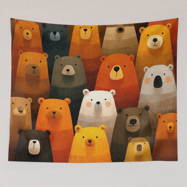 Item preview, Forest Bears Pattern designed and sold by GrinGalore.