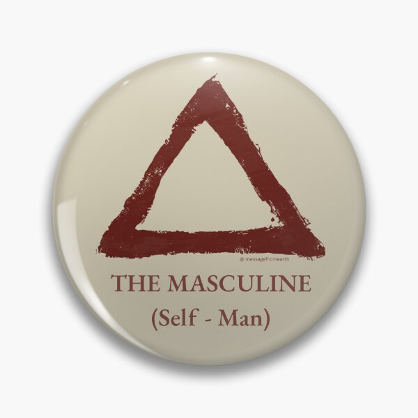 Item preview, Masculine - Neolithic Cipher - Self and Man - Minimalist T-Shirt - #1 designed and sold by Message from Earth.