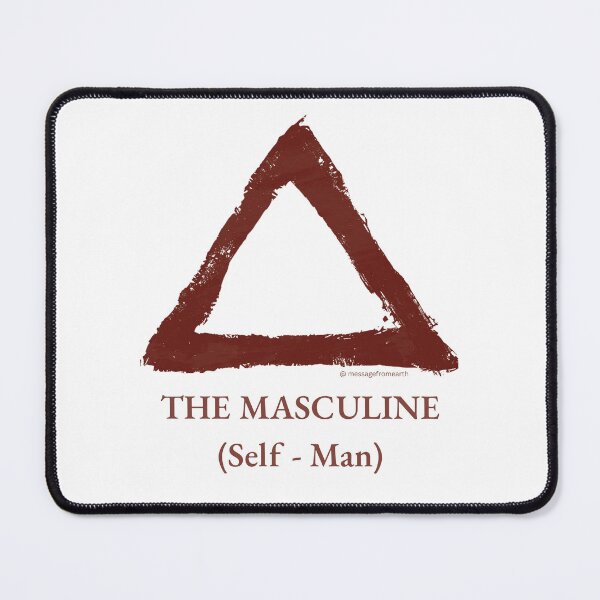 Item preview, Masculine - Neolithic Cipher - Self and Man - Minimalist T-Shirt - #1 designed and sold by Message from Earth.