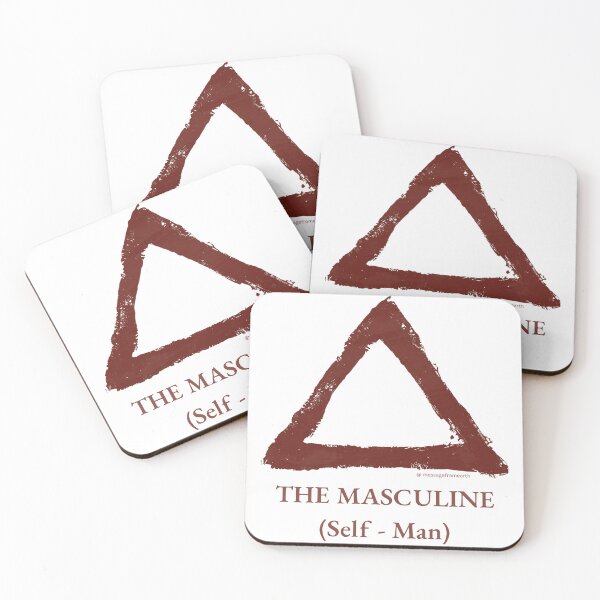 Item preview, Masculine - Neolithic Cipher - Self and Man - Minimalist T-Shirt - #1 designed and sold by Message from Earth.
