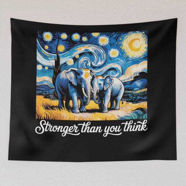 Item preview, Stronger Than You Think Affirmation Wear Baby Elephant Cute designed and sold by CherylCGarrison.