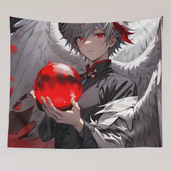 Item preview, Kaworu Nagisa Neon Genesis Evangelion Angel Orb Symbolic Red Anime designed and sold by PMartistStudio.