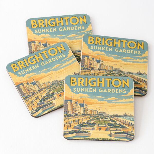 Item preview, Brighton Sunken Gardens from the 1940's designed and sold by The Deco Bureau.