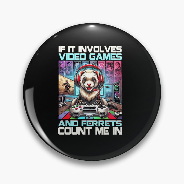 Item preview, If It Involves Video Games and Ferrets Funny Gamer Animal  designed and sold by FGTV2021.