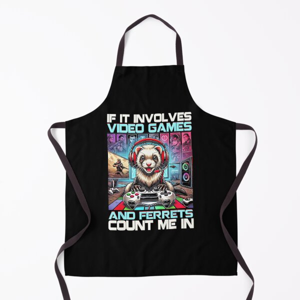 Item preview, If It Involves Video Games and Ferrets Funny Gamer Animal designed and sold by FGTV2021.