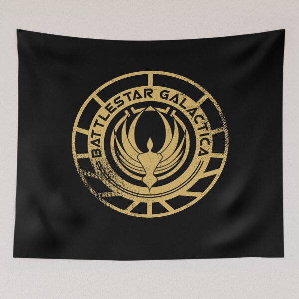 Item preview, Battlestar Galactica Patch Distressed Logo designed and sold by CMSenseiStore.