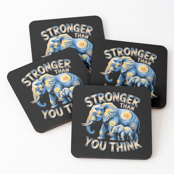 Item preview, Stronger Than You Think Affirmation Wear Baby Elephant Cute designed and sold by CherylCGarrison.