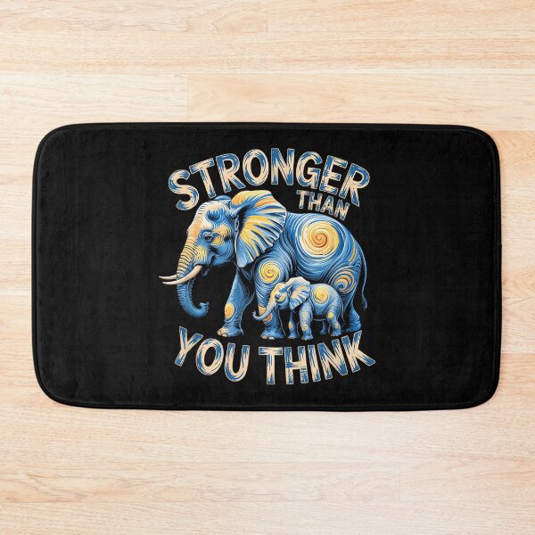 Item preview, Stronger Than You Think Affirmation Wear Baby Elephant Cute designed and sold by CherylCGarrison.