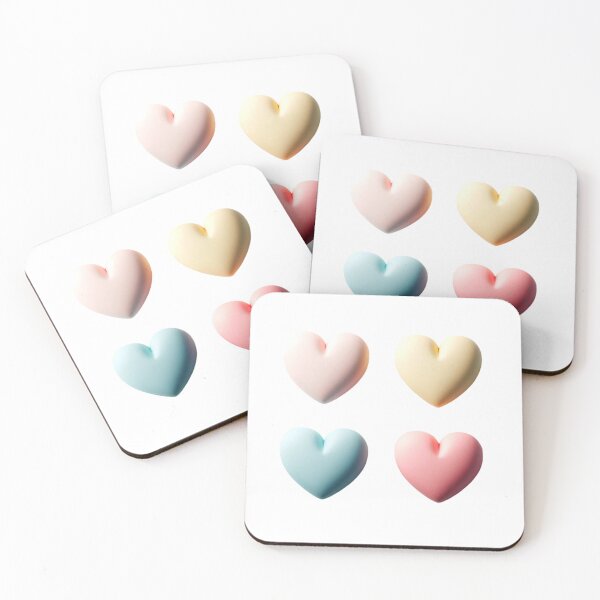 Item preview, Four pastel hearts, hand drawn aesthetic  designed and sold by AlanyaArtX.