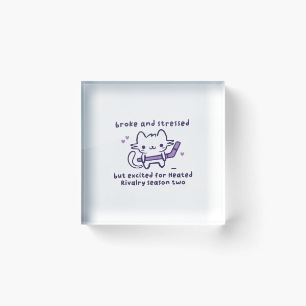 Item preview, Hockey Cat Broke And Stressed But Excited For Heated Rivalry Season Two designed and sold by Denisemichels.