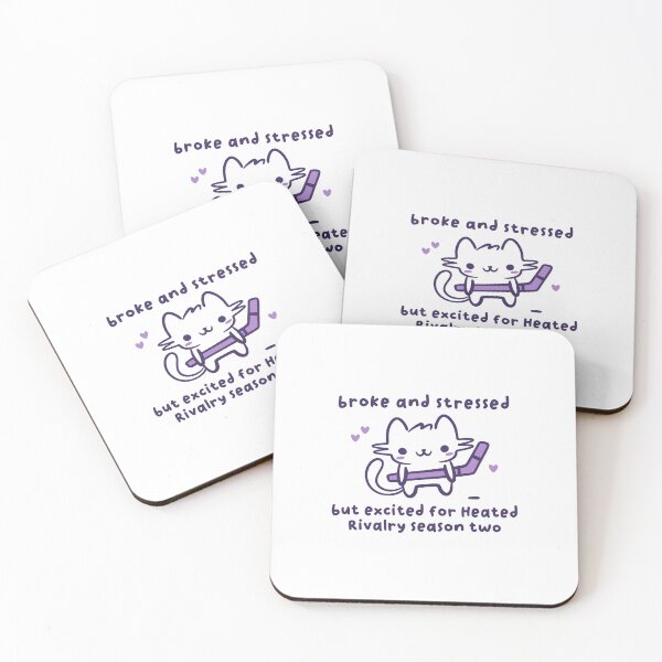 Item preview, Hockey Cat Broke And Stressed But Excited For Heated Rivalry Season Two designed and sold by Denisemichels.