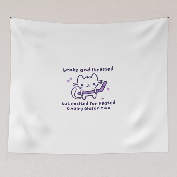 Item preview, Hockey Cat Broke And Stressed But Excited For Heated Rivalry Season Two designed and sold by Denisemichels.