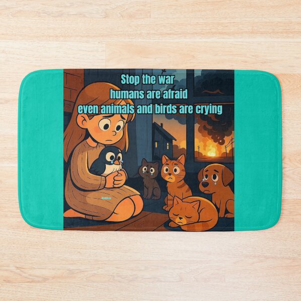 Item preview, Stop the war  humans are afraid even animals and birds are crying designed and sold by Dew  Drop wear.