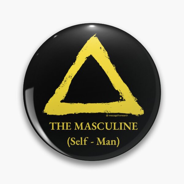 Item preview, Masculine - Neolithic Cipher - Self and Man - Minimalist T-Shirt - #2 designed and sold by Message from Earth.