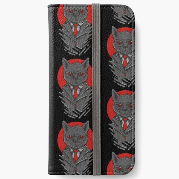 cat in suit iPhone Wallet