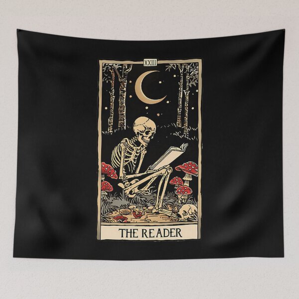 Item preview, The Reader Antique Tarot Cartomancy - Skull And Mushrooms With Moon designed and sold by EfrainHalvorson.