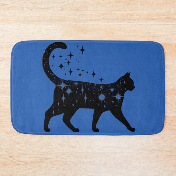 Item preview, Magical stardust black Cat, mystical galaxy feline designed and sold by AlanyaArtX.