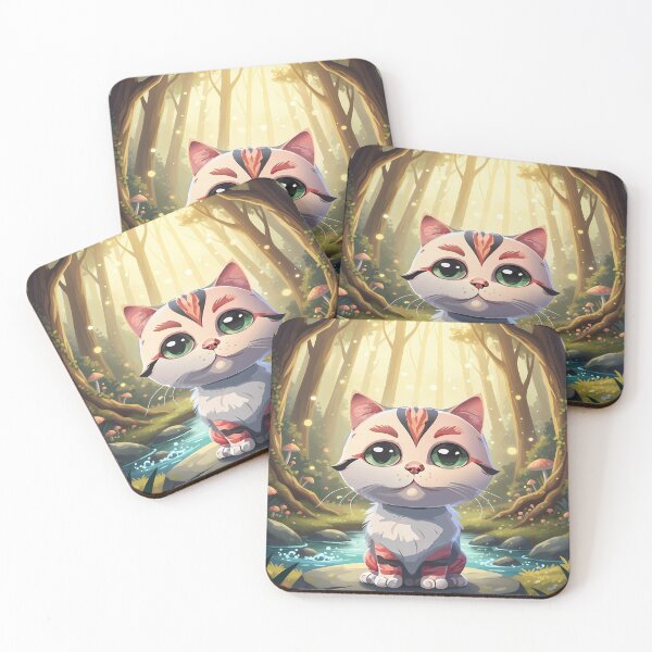 Item preview, Cute Cartoon Cat in Forest designed and sold by didiersoyer.
