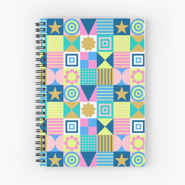 Item preview, Modern Geometric Abstract Patchwork Background with Bright Shapes designed and sold by nuchz.