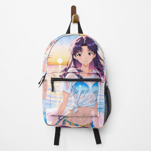 Item preview, Misato Katsuragi Neon Genesis Evangelion Calm Seaside Anime Girl Waifu designed and sold by PMartistStudio.