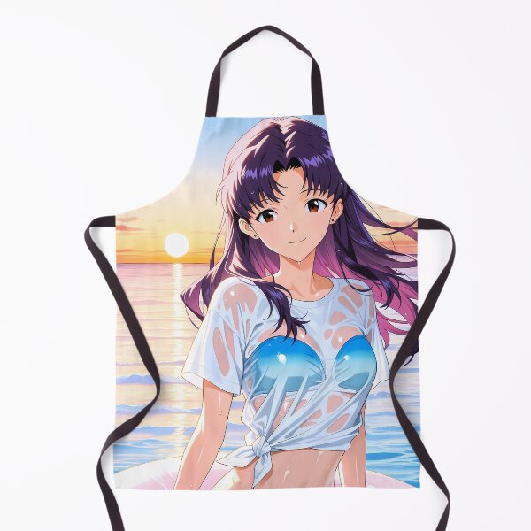 Item preview, Misato Katsuragi Neon Genesis Evangelion Calm Seaside Anime Girl Waifu designed and sold by PMartistStudio.