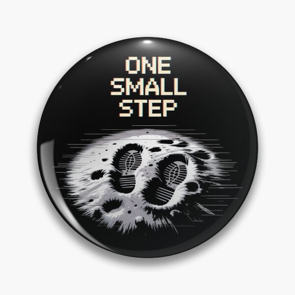 Item preview, One Small Step Retro Pixel Art Lunar Footprints designed and sold by SplashTastic.